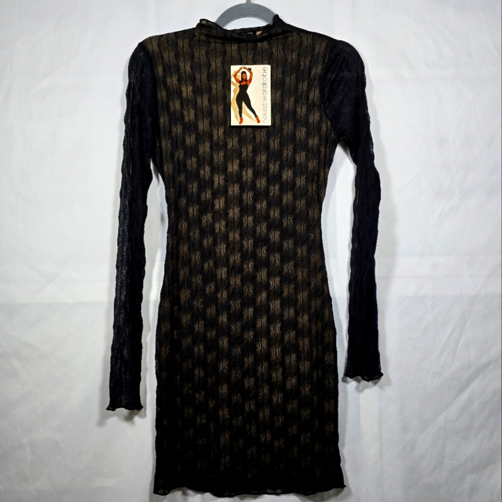 Naked Wardrobe Semi Sheer Dress 33